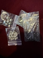 Huge Lot Vtg RHINE / CRYSTAL Gem Jewelry WEAR Repair ARTS & Crafts