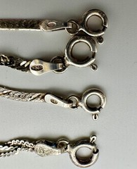 Vintage IBB Italy Sterling 4pc Bracelet Set Serpentine Curb Flat Herringbone Mix