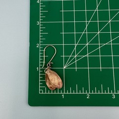 Vintage Sterling Silver Dangle Earrings Oval Disc Modernist Pierced French Wire