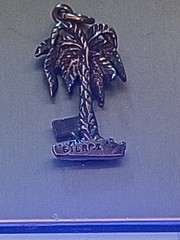 Silver Florida Palm Tree Charm #560