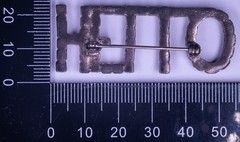 Vintage Rhinestone “HELLO” Word Brooch Pin Silver Tone 45mm Letter Jewelry