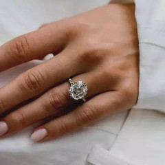 Vintage 3CT Asscher eal Moissanite Engagement Ring In 14K Yellow Gold Finish