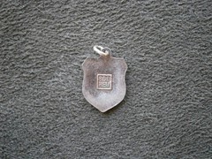 Tanger Tangier Morocco Vintage REU 800 Silver Enamel Travel Shield Charm