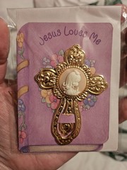 Precious Moments Vintage Cross Cameo Brooch Or Clip 1990s Unopened