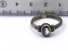 Man Made Blue Gemstone Sterling Silver Ring 3.030 Grams Ring Size 8 US