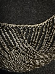 Sterling Silver 925 Drape Bib Necklace Multiple Chain 18”Vintage 28 g