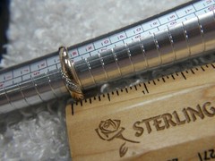 Vermeil & 0.925 Sterling Silver band estate dainty ESTATE Ring size 6