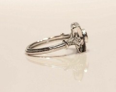 Vintage Art Deco Wedding Antique Ring For Gift 1.02 Ct Old European Cut Stone