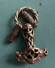 The Hammer of Thor Bronze viking Pendant Norway Norwegian Estate 2190