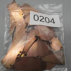 Vintage Artisan Copper Necklace Modernist Bib Statement 21 Inch
