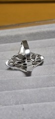 Vintage Art Deco Sterling Silver Marcasite And Garnet Marquise Shape Ring Sz 7