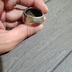 Vintage 1935 Sterling Silver Buffalo Nickel Ring Size 13