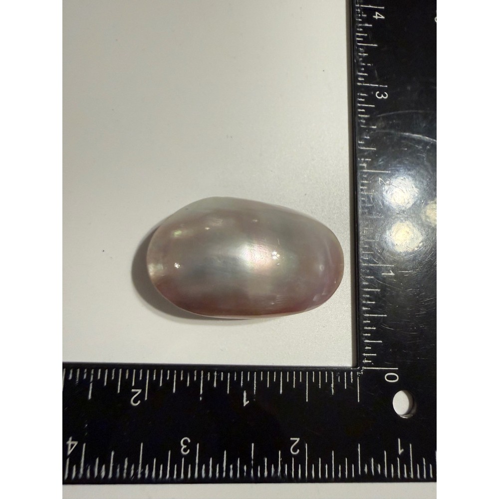 Mother of Pearl Shell Scarf Slide Iridescent Oval Domed Scarf Ring Accessory