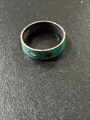 Cloisonne Band Size 7 Green