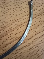 Vtg 925 Italy Sterling Silver Herringbone Chain 2.5 mm Bracelet 7 1/8 inches