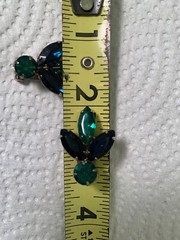 Vintage D&E Juliana SET Clip Earrings Large Brooch Tiered 3 Piece Prong-Set 1950