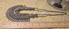 Vintage Bronze Tone Metal Old Nepal Tribal Kantshri Tharu Inspired Bib Necklace