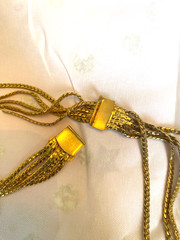 Vintage Christian Dior 5-strand gold-tone chain necklace/ belt