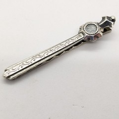 Vintage Luxury Soviet tie Clip made of ⭐875 Silver with the Star USSR hallmark#4
