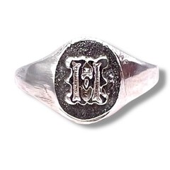 Initial Letter H Signet 925 Sterling Silver Child Baby Pinky Ring Size 3.25