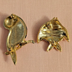 Lot Of 7 Vintage Brooches Animals Birds Rhinestone Enamel Charming Good Quality!