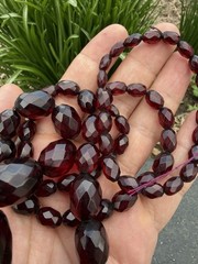 Wonderful Amber Cherry Bakelite Necklace 56 Grams