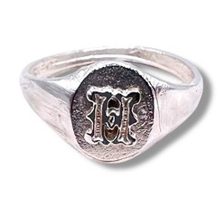 Initial Letter H Signet 925 Sterling Silver Child Baby Pinky Ring Size 3.25