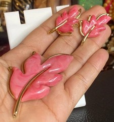 Vintage Sarah Coventry pink Autumn Splendor set