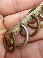 Vintage Earrings Modernist Hoop Mixed Metal Dangle Studio Art Pierced