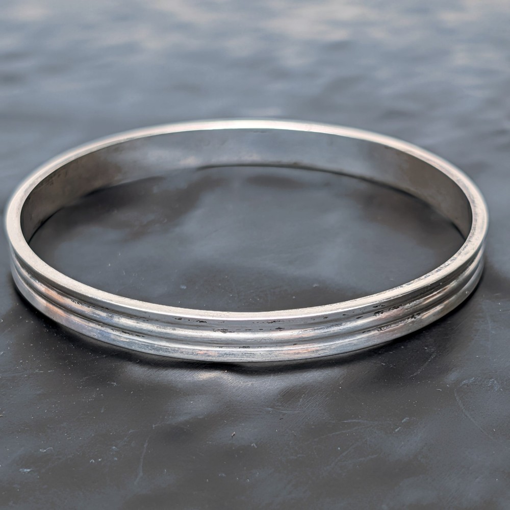 James Craig IC Sterling Silver 925 Handwrought Vintage Bangle Bracelet ✨