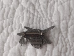 Vintage Birds & Blooms Pewter Hummingbird Pin Brooch Premiere Edition