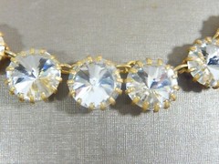 J CREW ANNA WINTOUR NECKLACE GEORGIAN COLLET RIVERIE RIVOLI CRYSTAL BRULEE VTG
