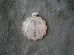 Nassau Palm Tree Bahamas Vintage Sterling Silver Bracelet Charm Pendant 2.0g