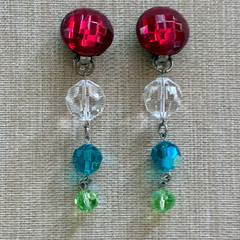 Vintage Statement Drop Clip-On Earrings