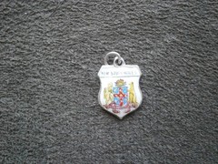 New South Wales Australia Vintage Sterling Silver Enamel Travel Shield Charm