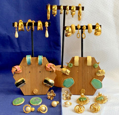 Vtg Clip-On Earring Lot Costume Jewelry Napier NWH Marvella Monet Sarah Cov
