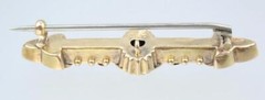 Devine Antique Victorian Etruscan 15K Gold Diamond Floral Brooch Pin Pendant