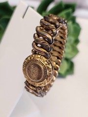 WWII Sweetheart Expansion Bracelet D.F.Briggs Co. “Carmen” Script “K E N” 10K GF