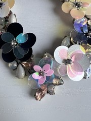 BaubleBar Statement Bib Collar Wildflower Necklace Sequins Jcrew Style H4