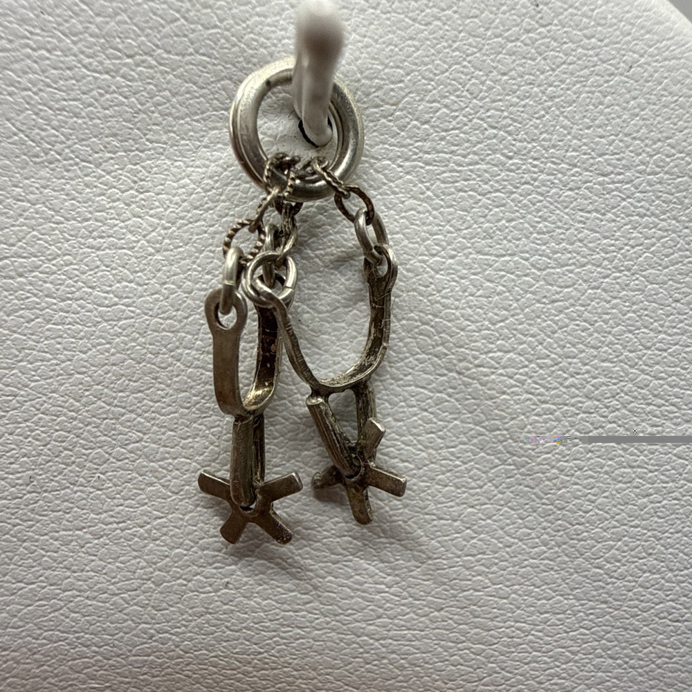 Vintage Sterling Silver 3D Moveable Articulated Western Rider Spur Charm