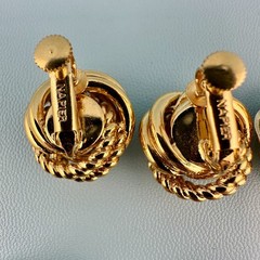 Vintage Twist Knot Clip On Earrings Lot Gold Silver Tone Textured Some Signed