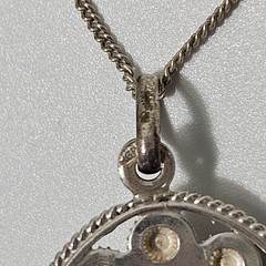 Silver 835 Necklace Windmill Holland Blue Porcelain Silver Chain 17″