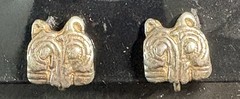 Vintage Signed MMA metropolitan museum of art screw back cat earrings