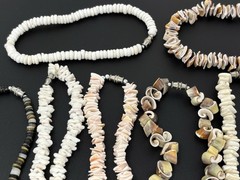 Vintage Y2K 90s Puka Shell Heishi Necklace Lot (10) Surfer Hawaiian Summer Beach