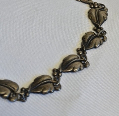 Vtg Sterling Silver Danecraft Floral Necklace 20.25g Fine Jewelry 15.5″ Chain