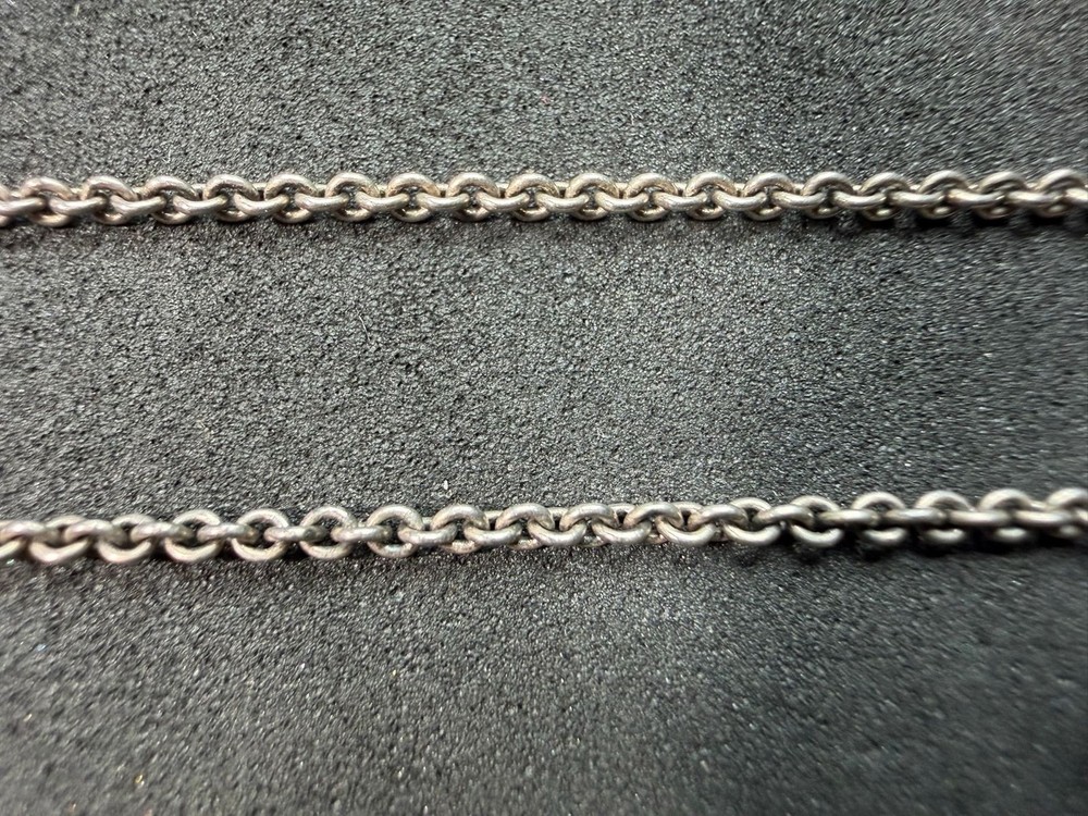 4.01g Vintage Sterling Silver 925 Rolo Link Chain Necklace 18 in M