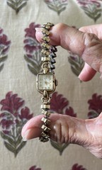 Vintage Elgin Ladies Watch Art Deco Gold Tone 1940 Size Small Stretch Band