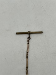 Antique Bronze Pocket Watch Fob Chain 14.5”- Broken End