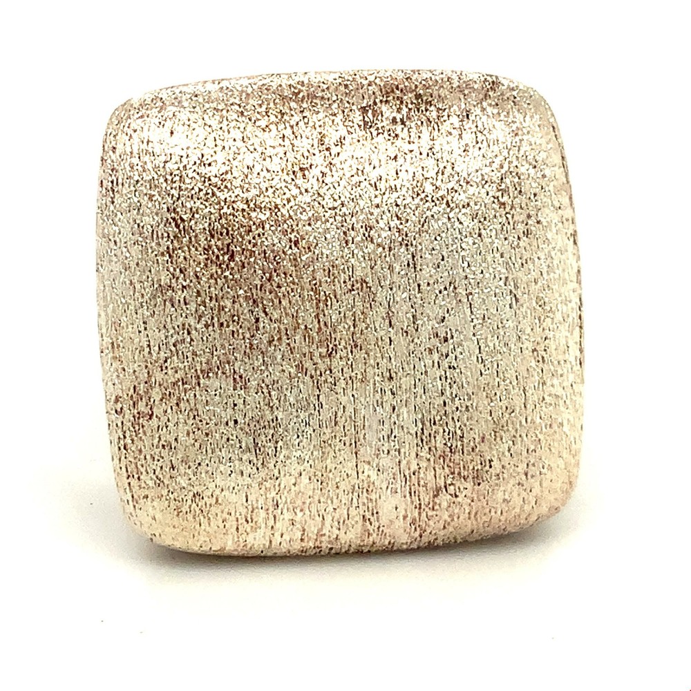Vintage Sterling Signed 925 Splendori Italy Dome Wide Square Signet Ring size 9