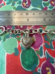 Heart matching set in Sterling Silver, 14kt gold and Diamonds – Gorgeous!